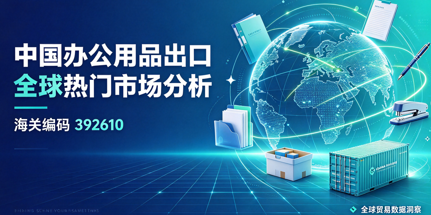 中国办公用品出口全球热门市场分析（海关编码392610）