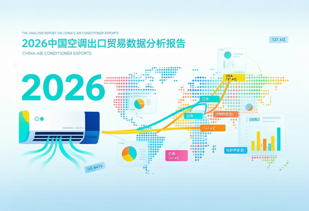中国空调出口全球热门市场分析(海关编码8419)