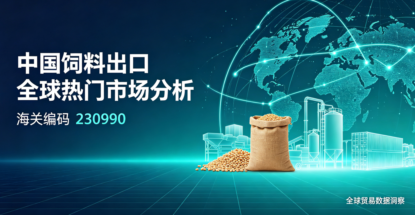 中国饲料出口全球热门市场分析(海关编码230990)