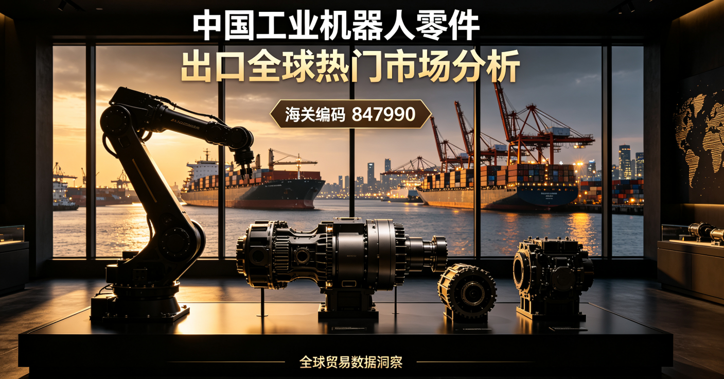 中国工业机器人零件出口全球热门市场分析（海关编码847990）