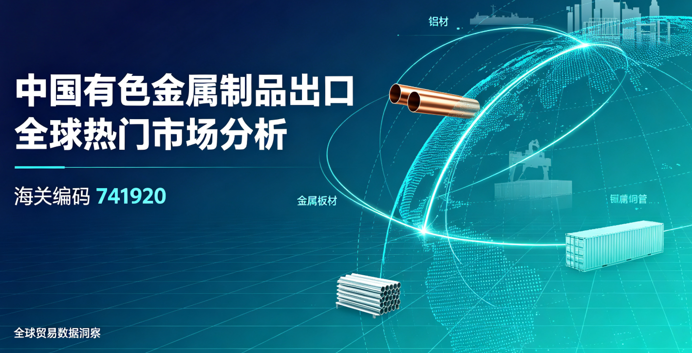 中国有色金属制品出口全球热门市场分析(海关编码741920)