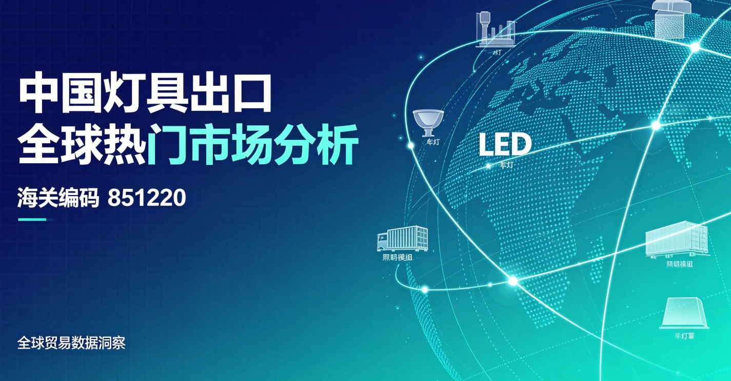 中国灯具出口全球热门市场分析（海关编码851220）