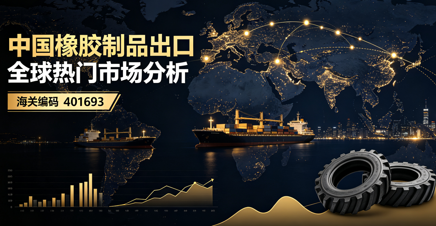 中国橡胶制品出口全球热门市场分析(海关编码401693)