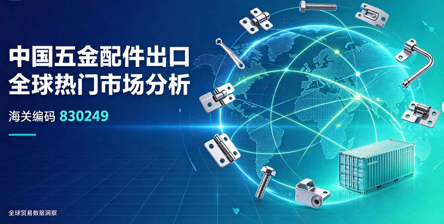 中国五金配件出口全球热门市场分析（海关编码830249）